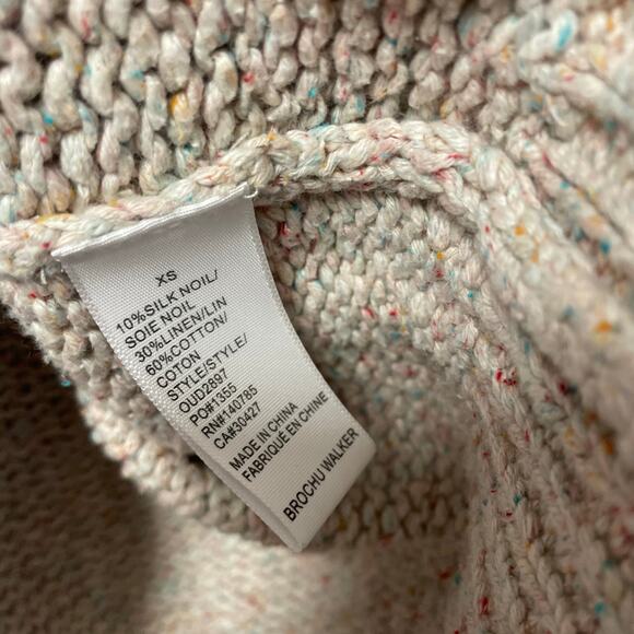Brochu Walker Beige Multicolor Knit Pullover Sweater Womens XS - Picture 6 of 6
